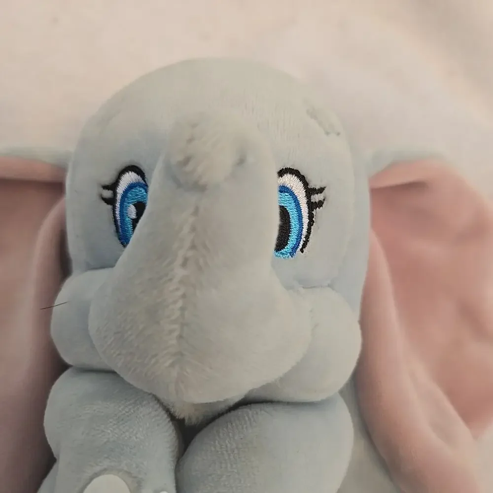 Disney TY Dumbo Plush Stuffed Animal Gray Blue Ears Toy